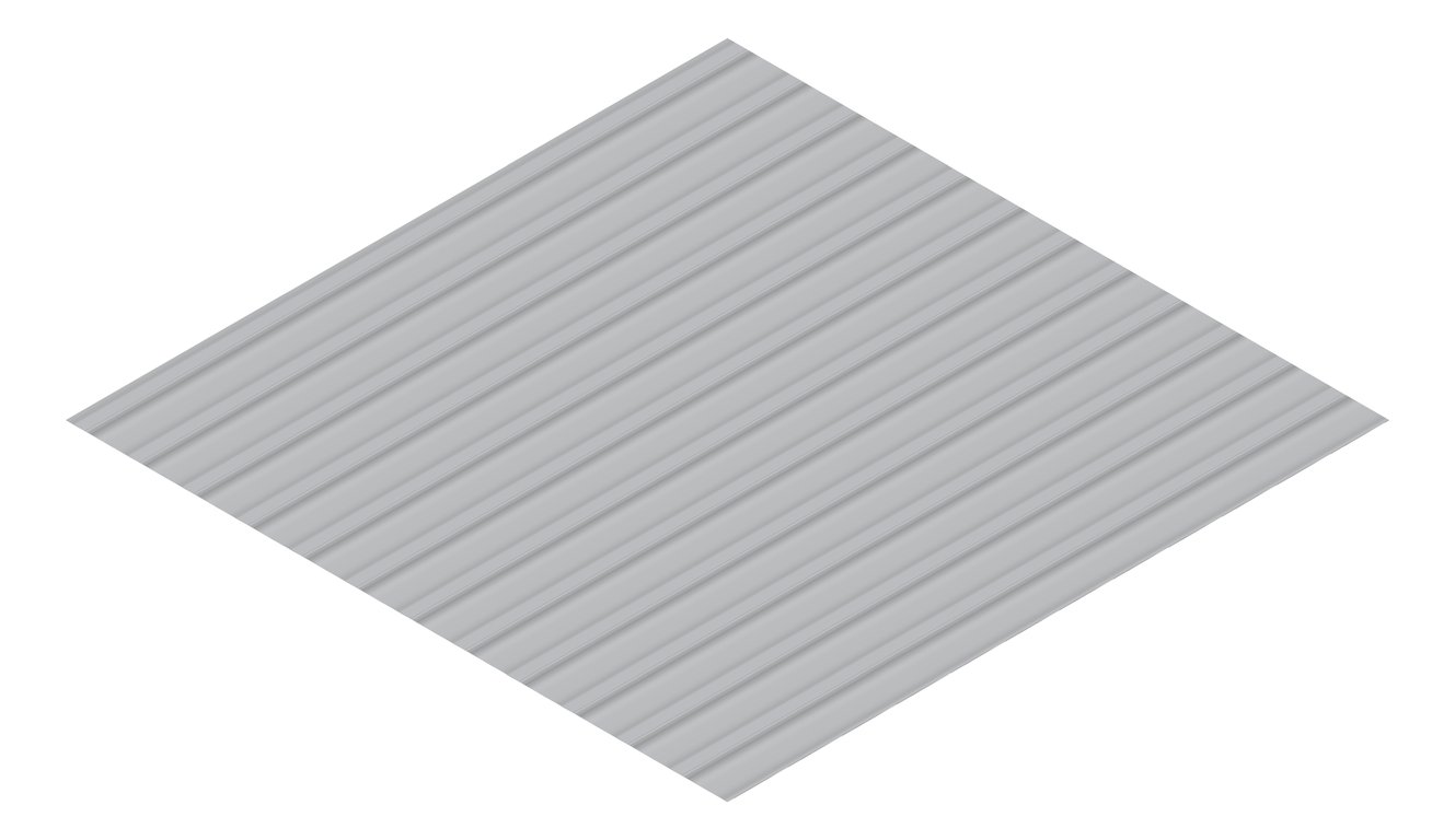 3D Presentation Image of Metal SheetCladding Fielders LoRib SA BluegumMatt