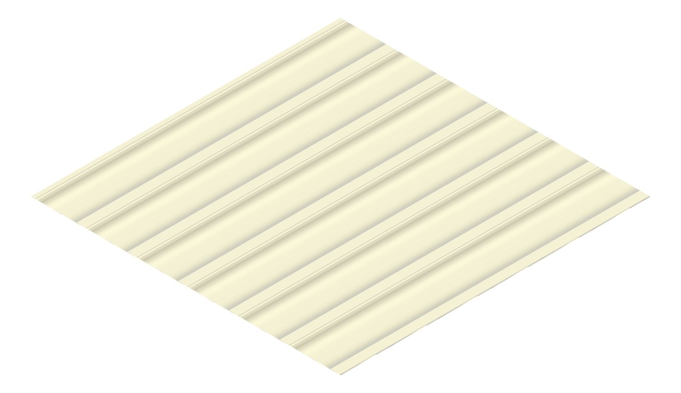 3D Presentation Image of Metal SheetCladding Fielders LoRib SA EveningHaze