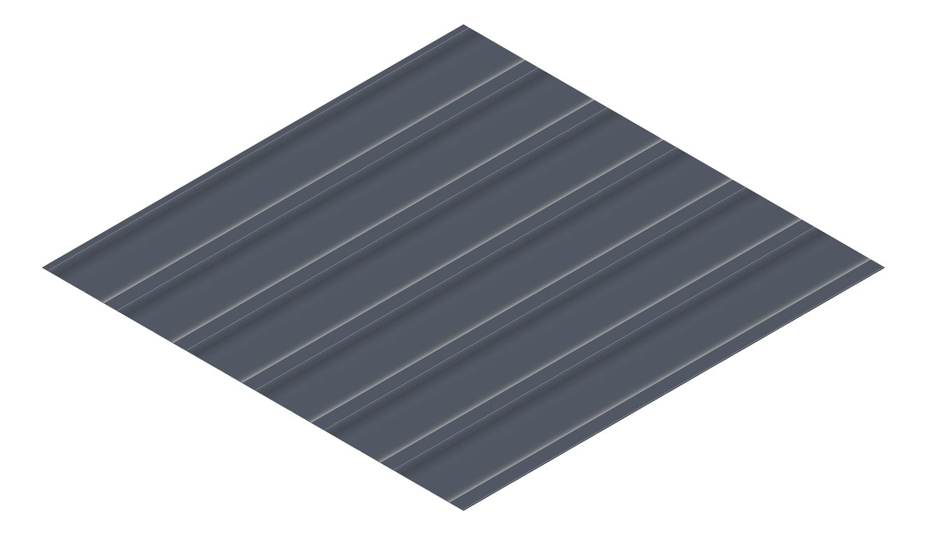 3D Presentation Image of Metal SheetCladding Fielders LoRib SA Ironstone
