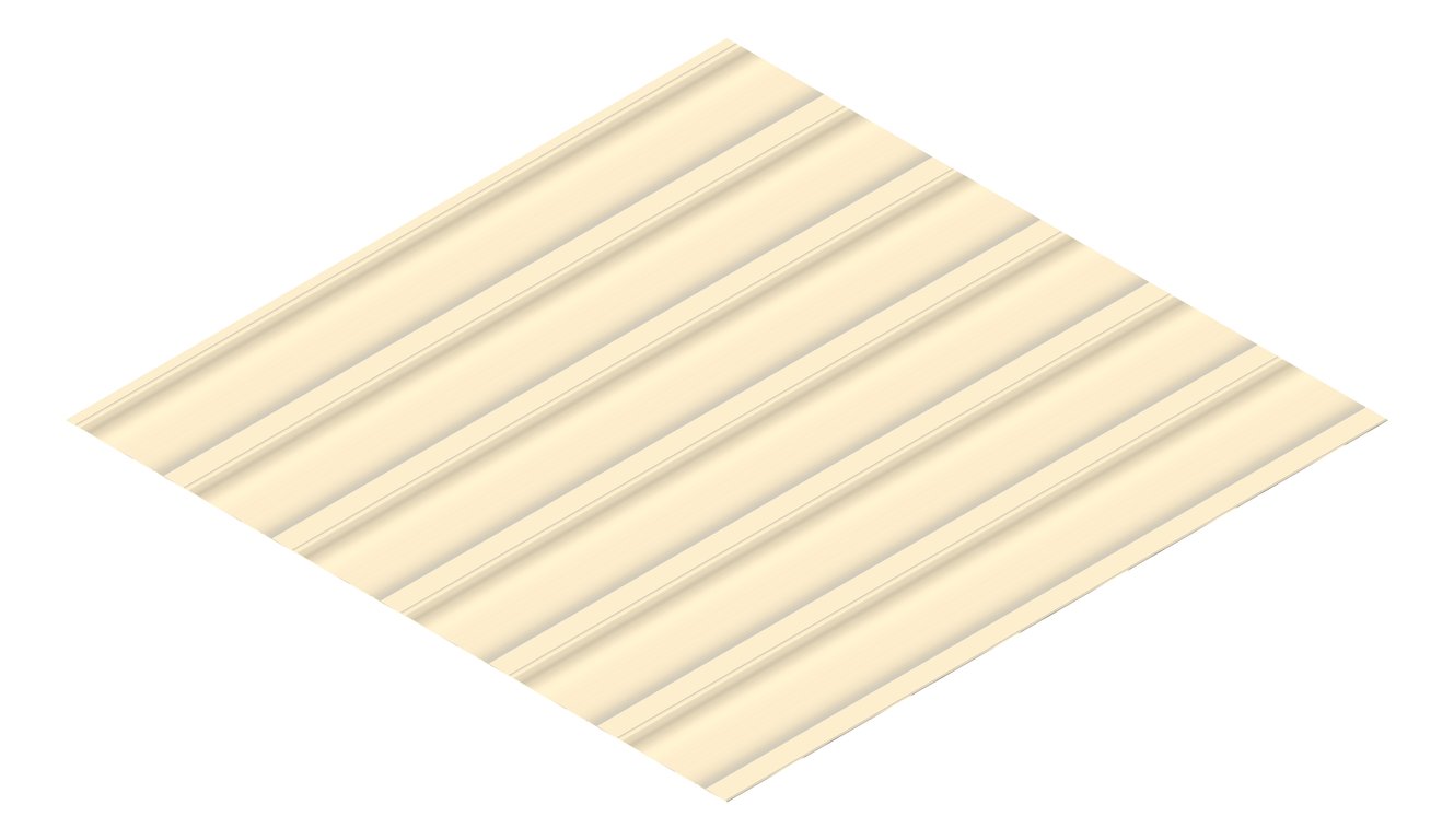 3D Presentation Image of Metal SheetCladding Fielders LoRib SA Paperbark