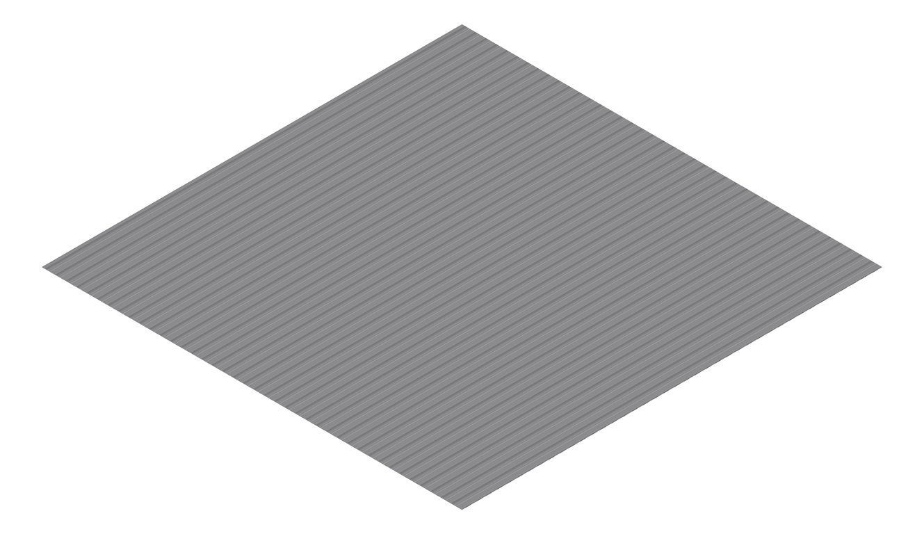3D Presentation Image of Metal SheetCladding Fielders MiniFlute Basalt