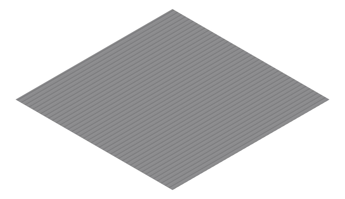 3D Presentation Image of Metal SheetCladding Fielders MiniFlute Basalt