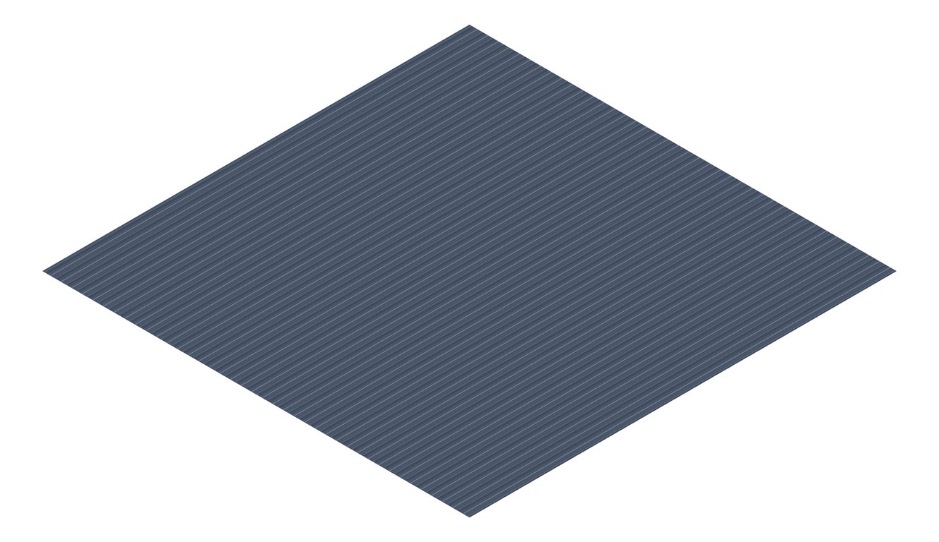 3D Presentation Image of Metal SheetCladding Fielders MiniFlute DeepOcean