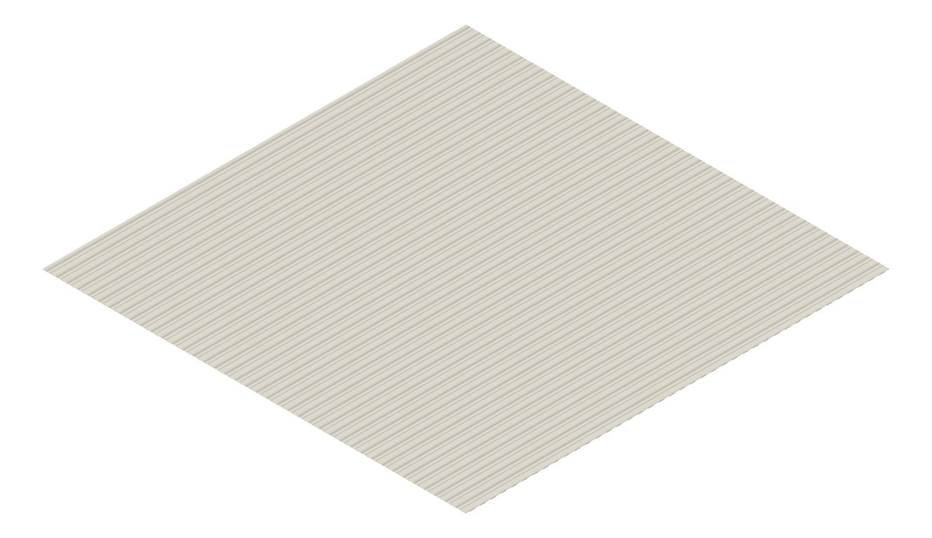 3D Presentation Image of Metal SheetCladding Fielders MiniFlute Dune