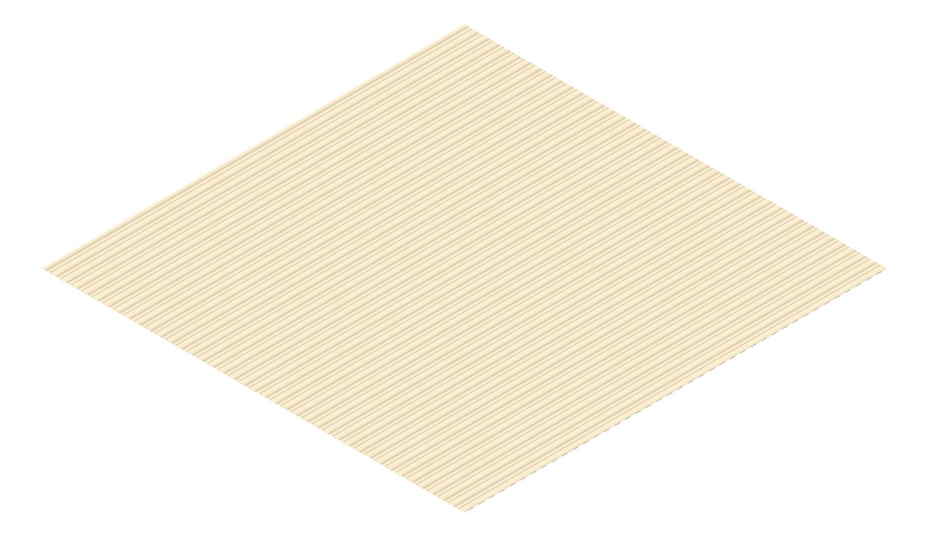 3D Presentation Image of Metal SheetCladding Fielders MiniFlute Paperbark