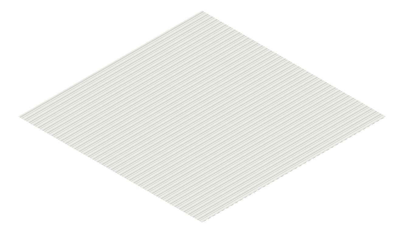 3D Presentation Image of Metal SheetCladding Fielders MiniFlute ShaleGrey