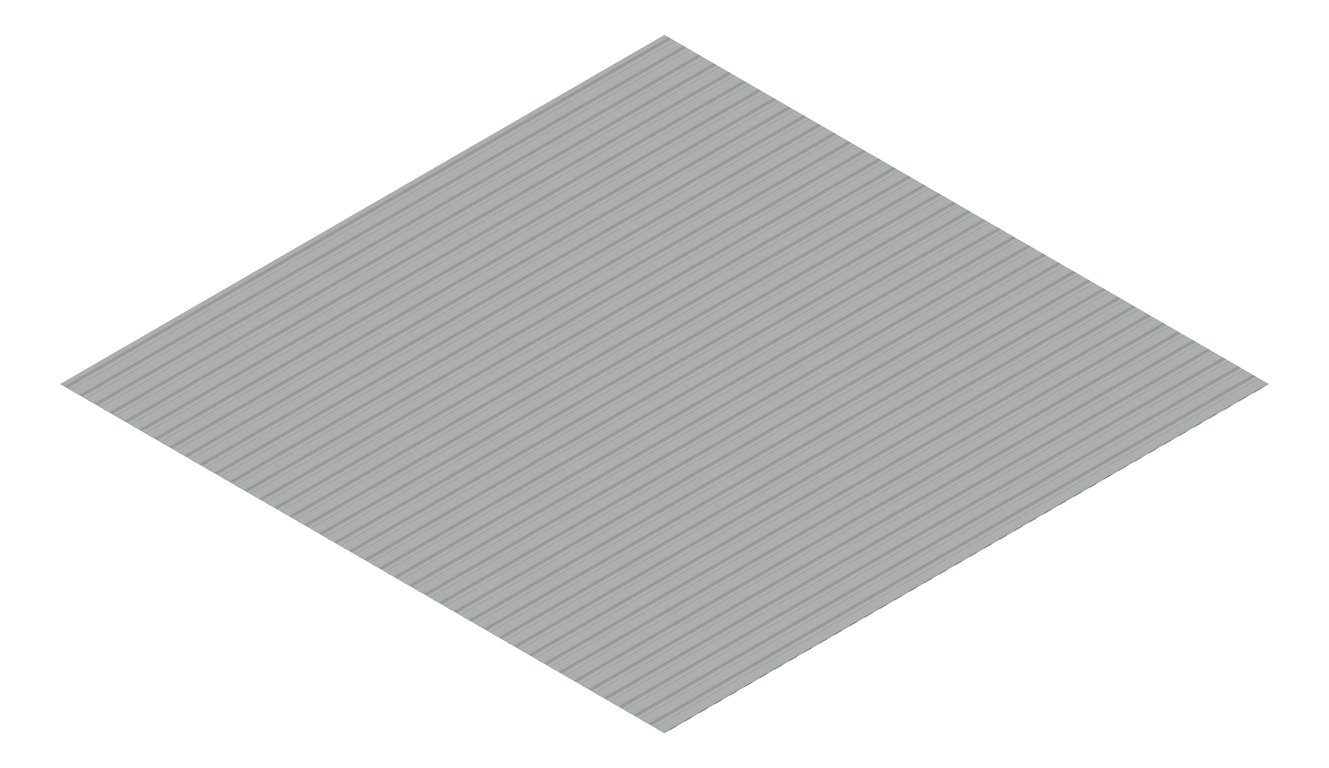 3D Presentation Image of Metal SheetCladding Fielders MiniFlute Windspray