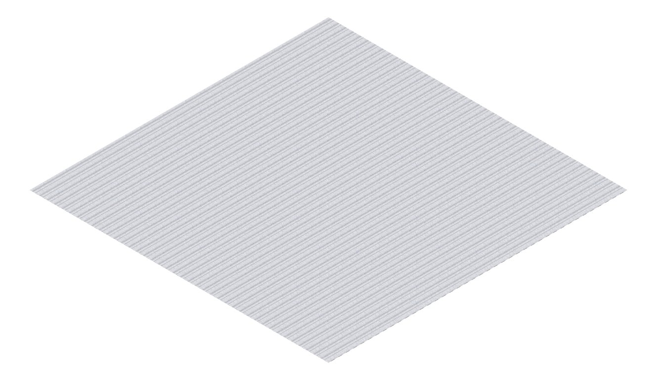 3D Presentation Image of Metal SheetCladding Fielders MiniFlute ZincalumeSteel