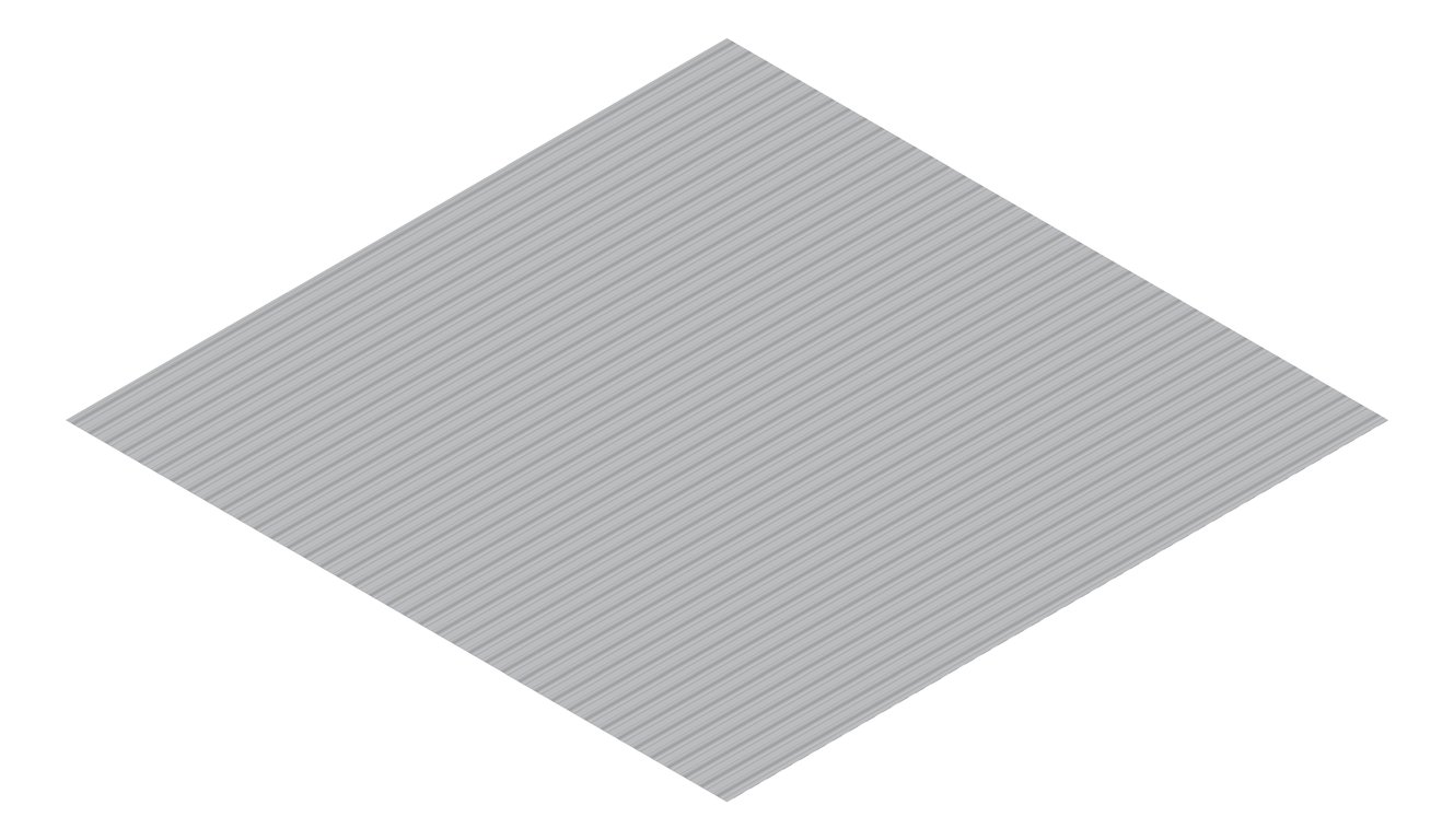 3D Presentation Image of Metal SheetCladding Fielders PanelForm BluegumMatt