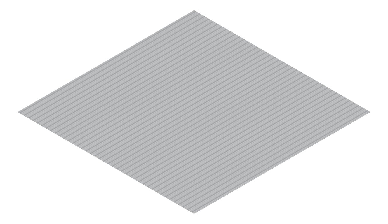 3D Presentation Image of Metal SheetCladding Fielders PanelForm Bluegum
