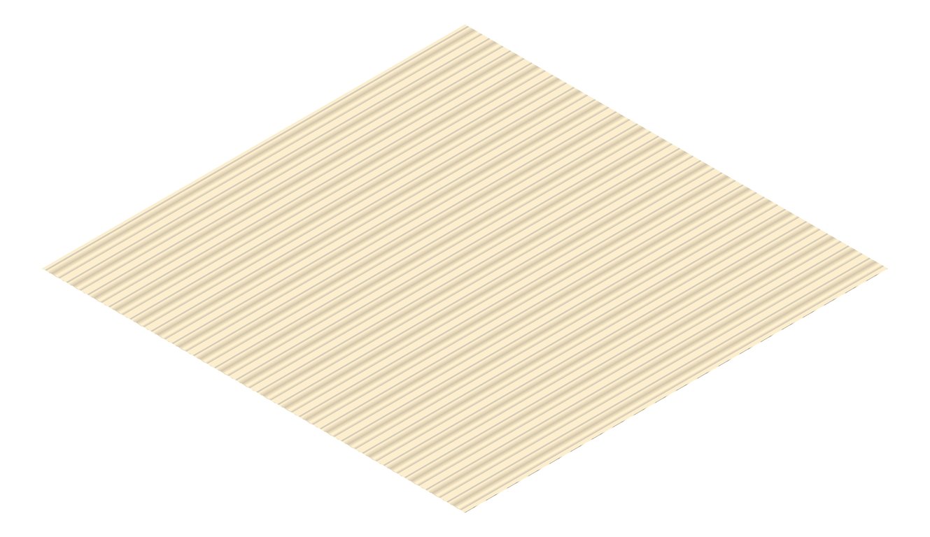 3D Presentation Image of Metal SheetCladding Fielders PanelForm Paperbark