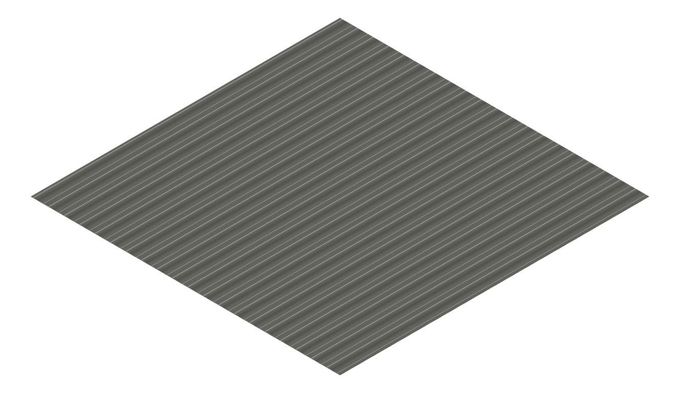 3D Presentation Image of Metal SheetCladding Fielders PanelForm WoodlandGrey
