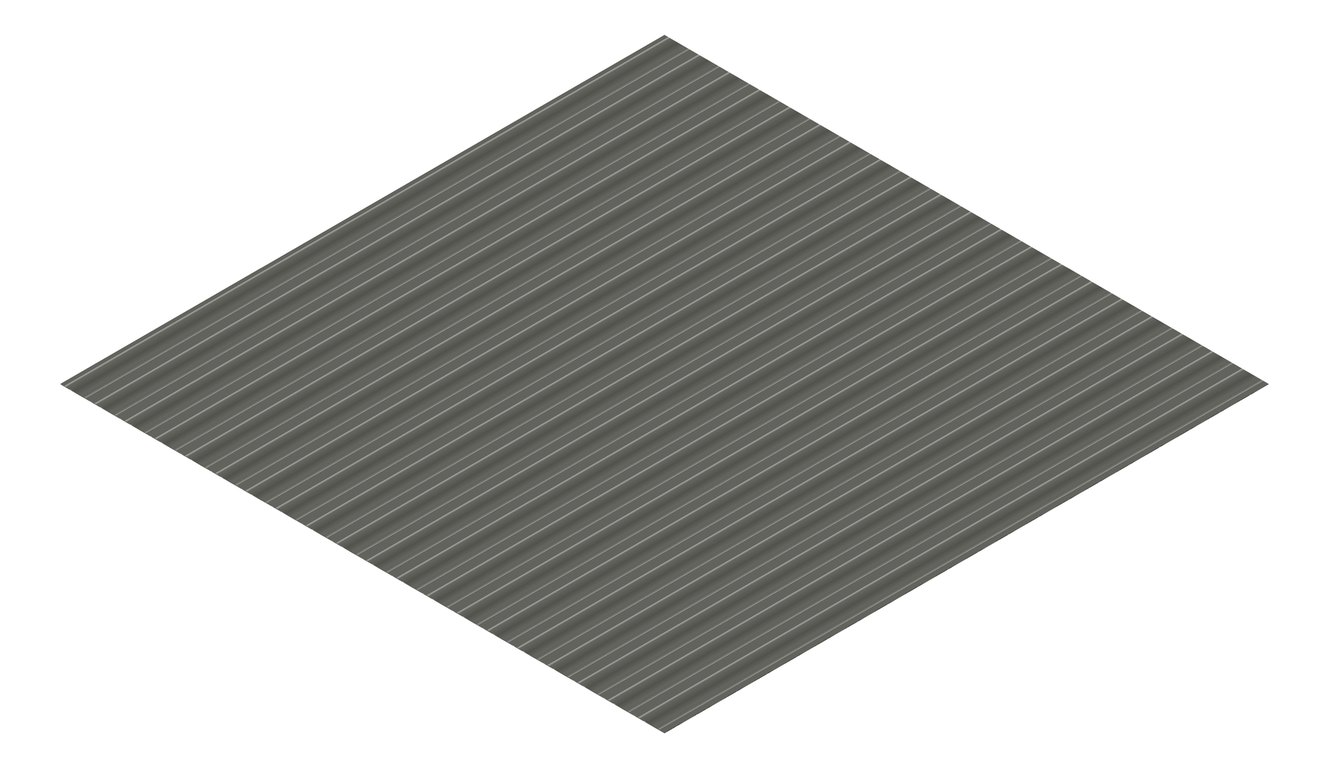 3D Presentation Image of Metal SheetCladding Fielders PanelForm WoodlandGrey