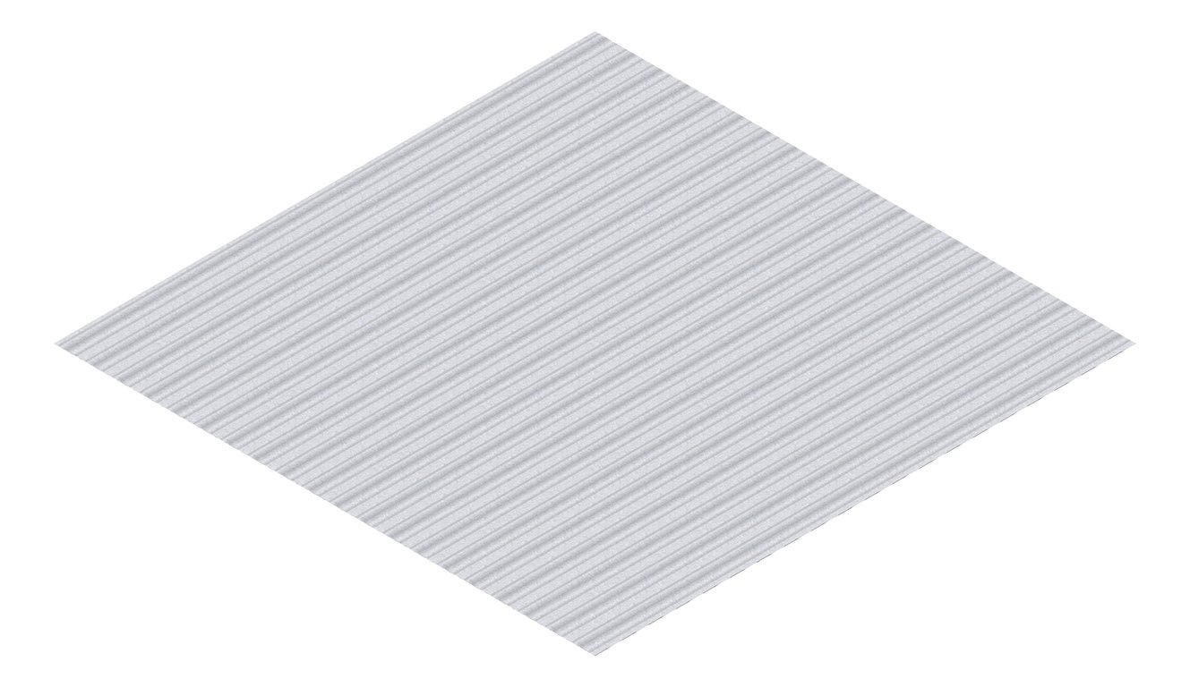 3D Presentation Image of Metal SheetCladding Fielders PanelForm ZincalumeSteel