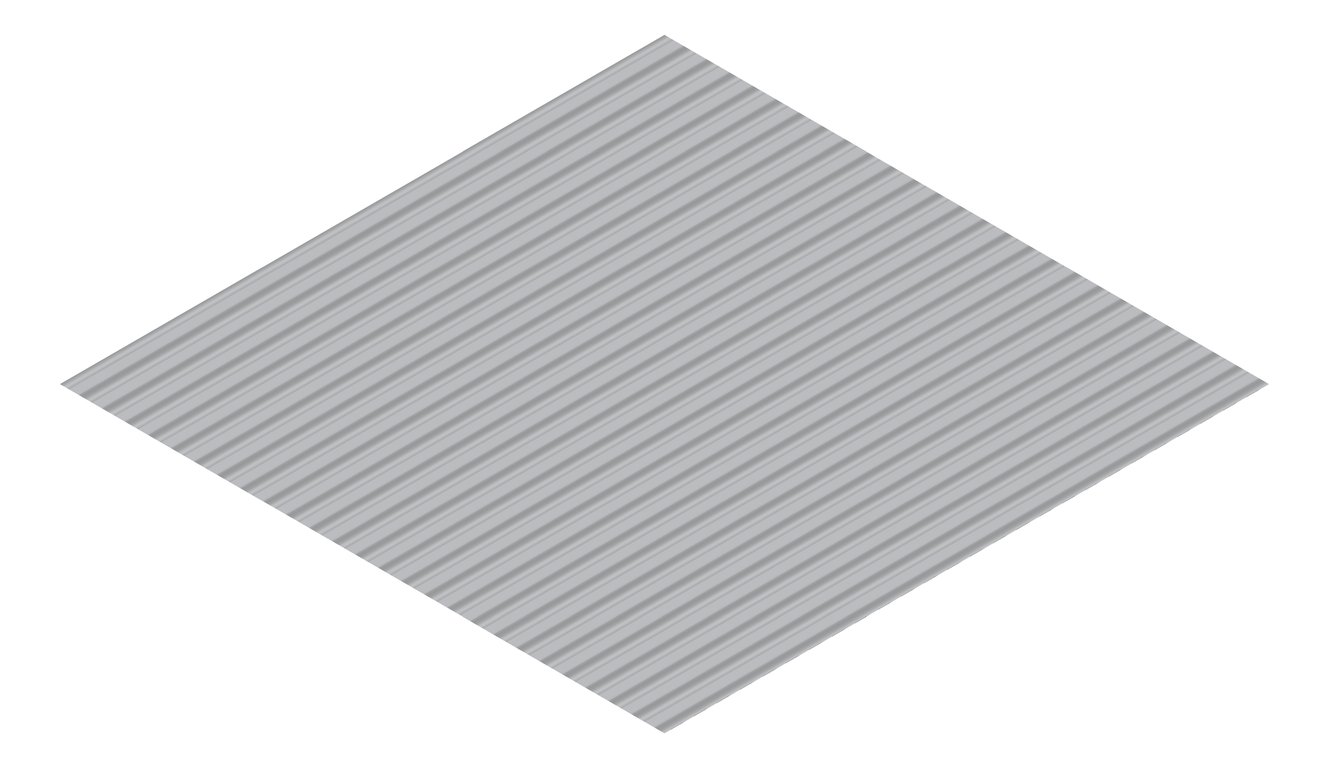 3D Presentation Image of Metal SheetCladding Fielders SRib BluegumMatt