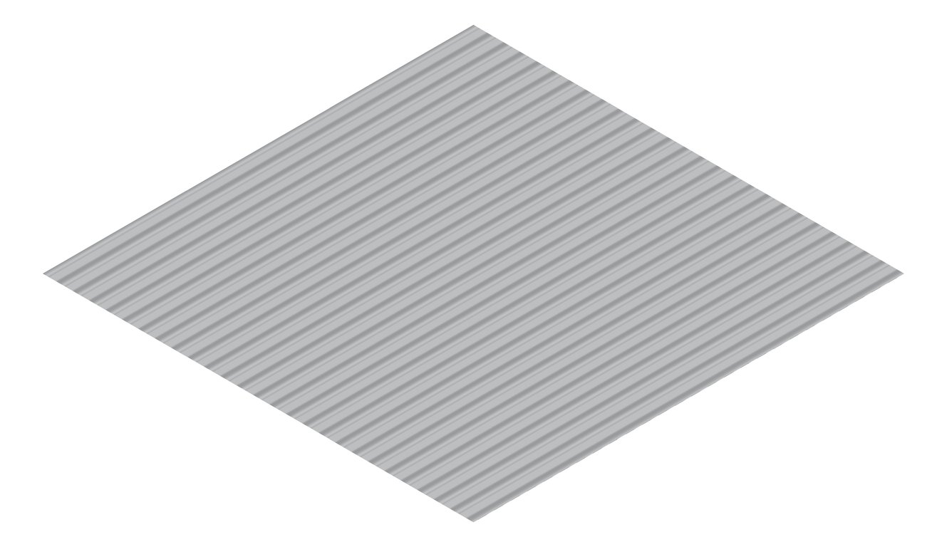 3D Presentation Image of Metal SheetCladding Fielders SRib Bluegum