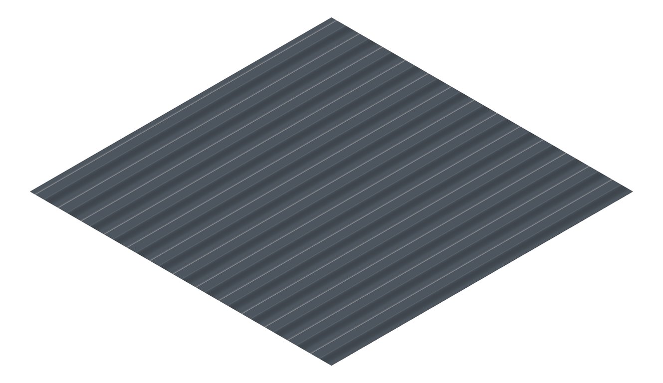 3D Presentation Image of Metal SheetCladding Fielders SRib Celestian