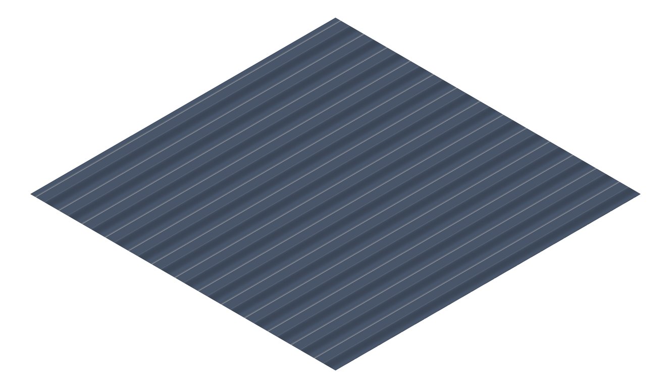 3D Presentation Image of Metal SheetCladding Fielders SRib DeepOcean