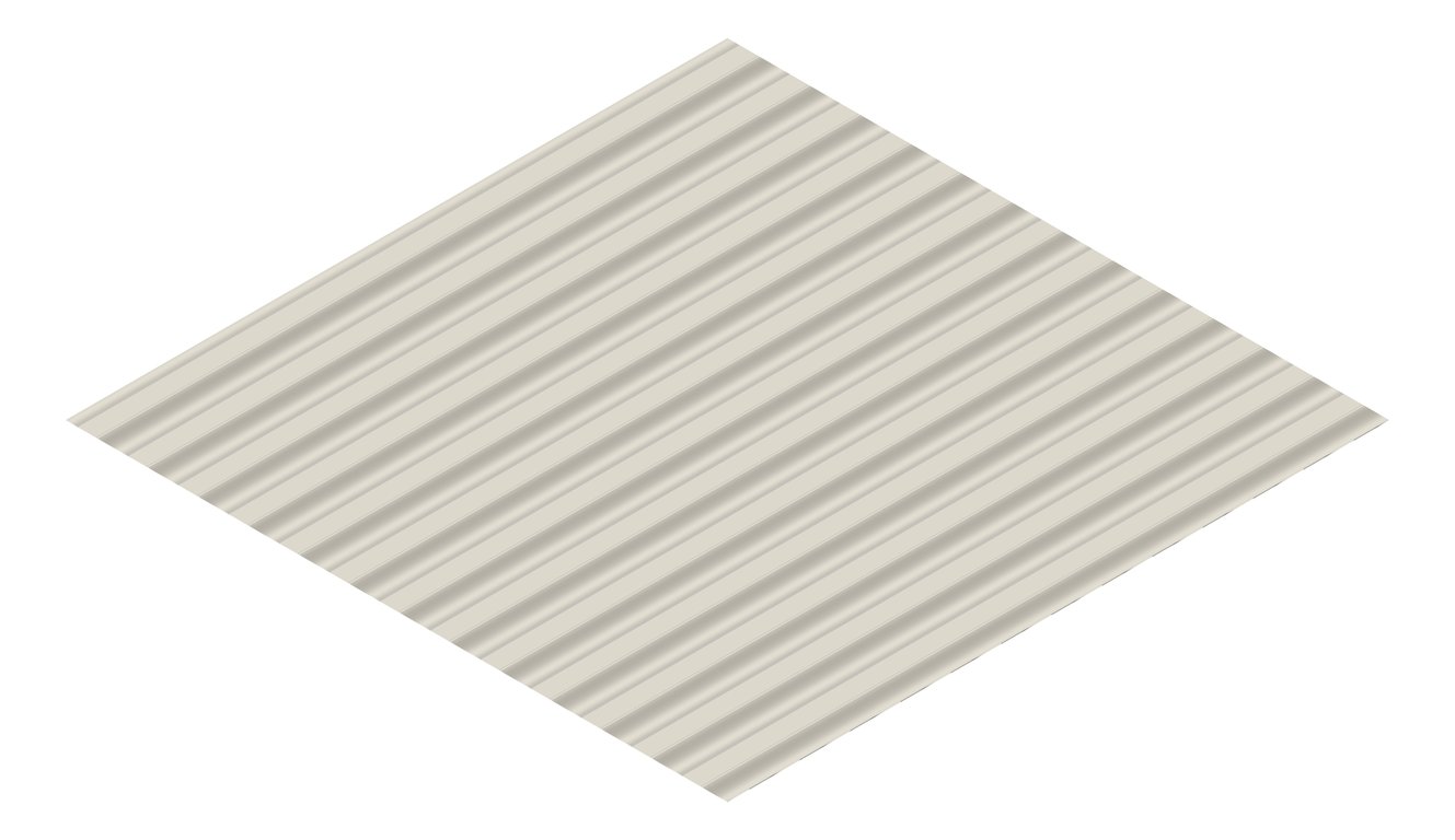 3D Presentation Image of Metal SheetCladding Fielders SRib DuneMatt