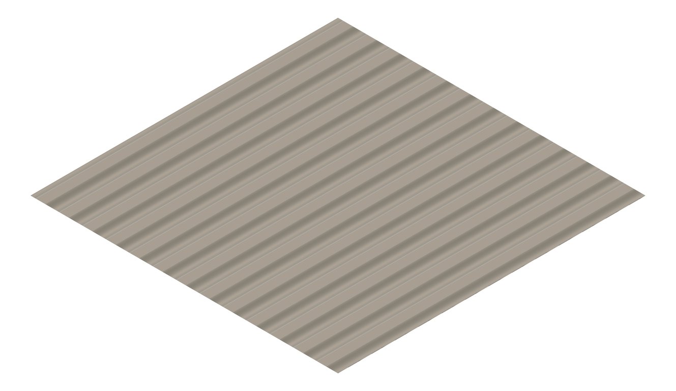 3D Presentation Image of Metal SheetCladding Fielders SRib Gully