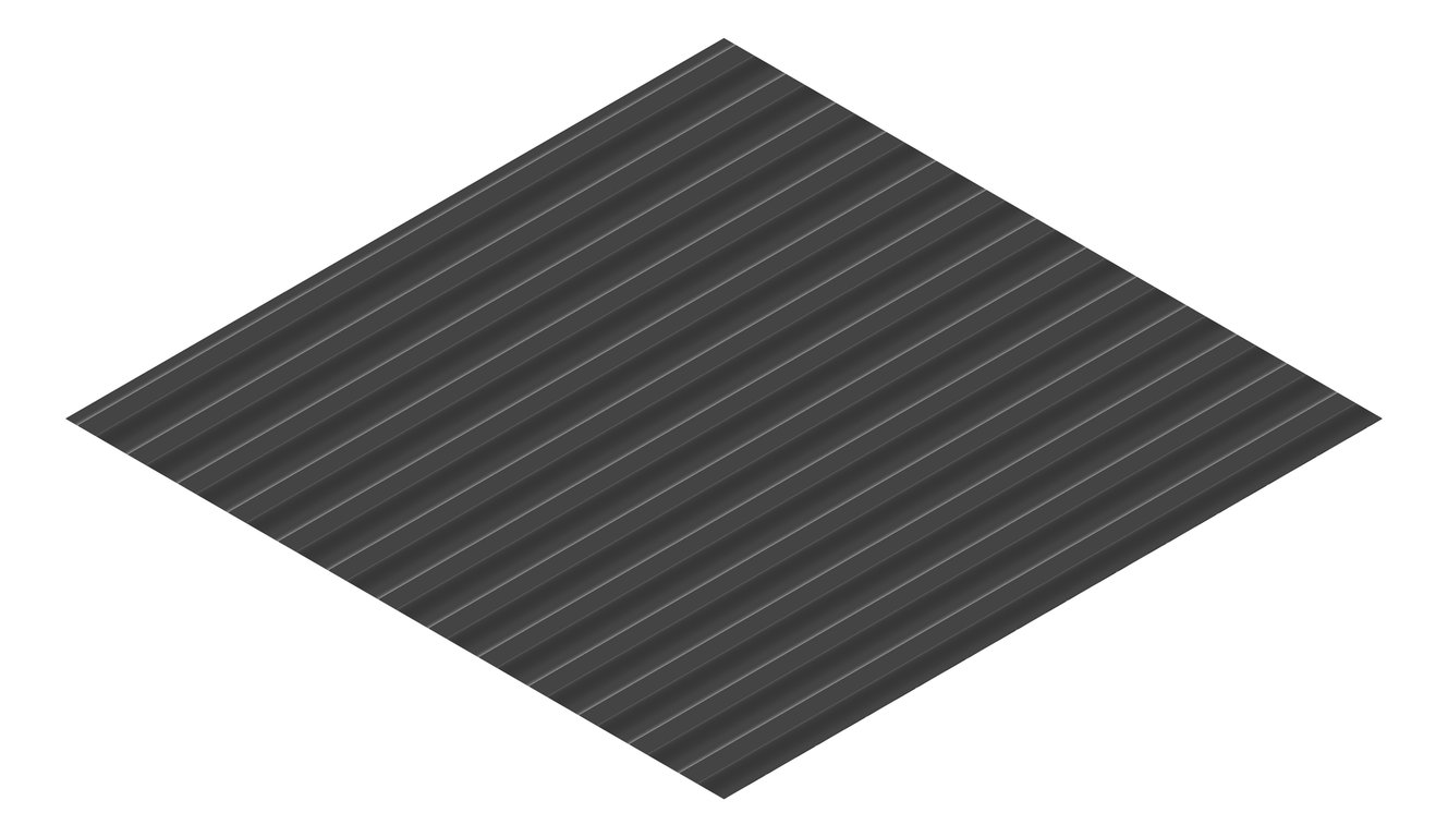 3D Presentation Image of Metal SheetCladding Fielders SRib MonumentMatt