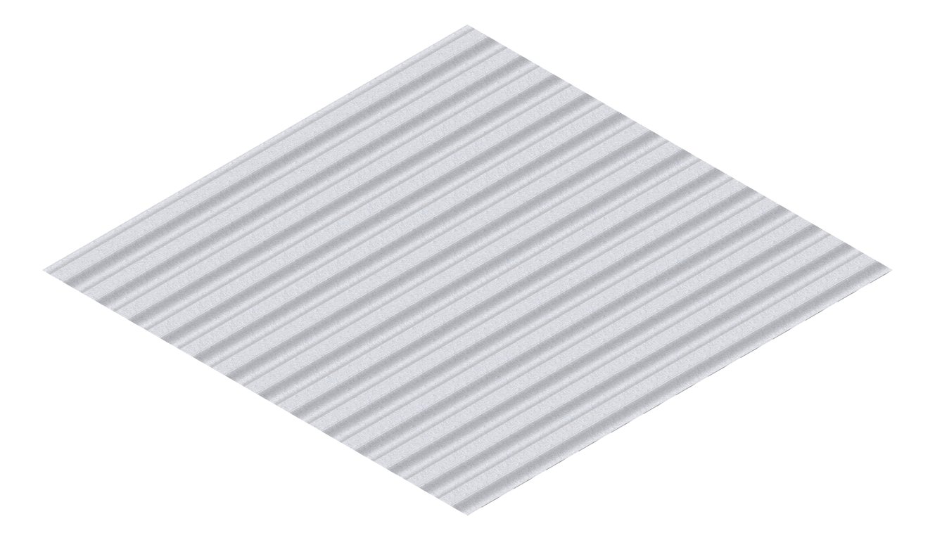 3D Presentation Image of Metal SheetCladding Fielders SRib ZincalumeSteel
