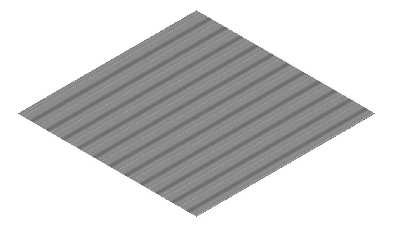 3D Presentation Image of Metal SheetCladding Fielders SpanForm Basalt