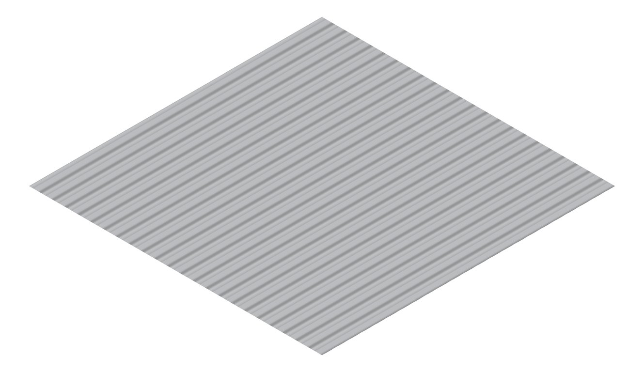 3D Presentation Image of Metal SheetCladding Fielders SpanForm BluegumMatt