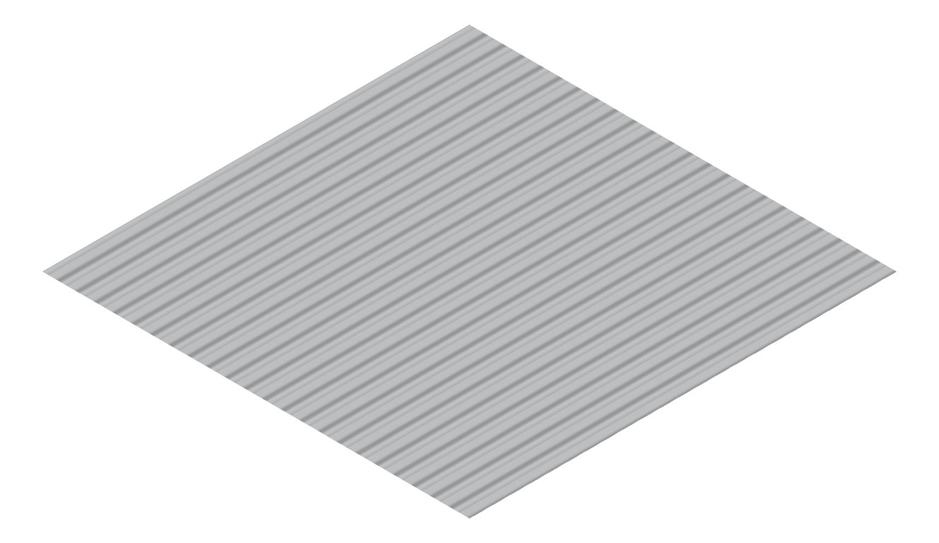 3D Presentation Image of Metal SheetCladding Fielders SpanForm Bluegum