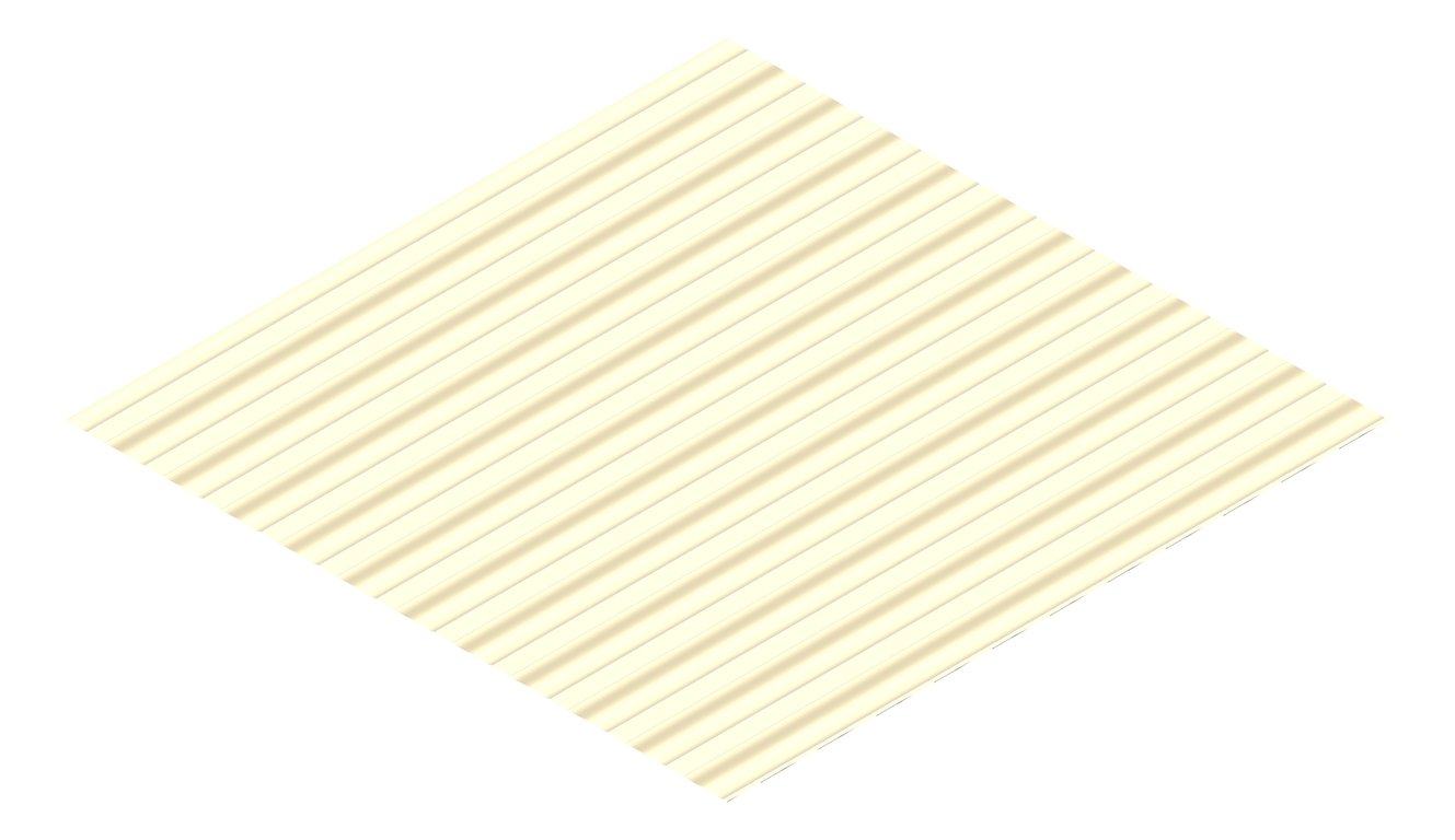 3D Presentation Image of Metal SheetCladding Fielders SpanForm ClassicCream