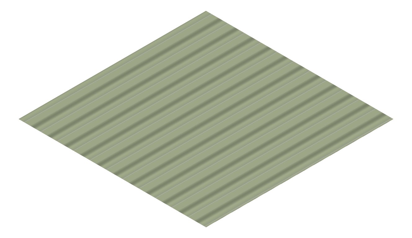 3D Presentation Image of Metal SheetCladding Fielders SpanForm PaleEucalypt