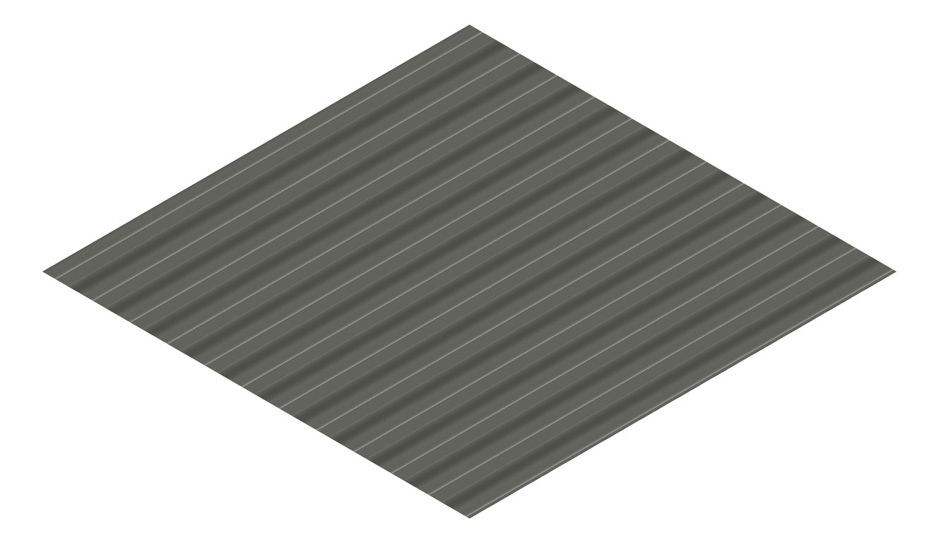 3D Presentation Image of Metal SheetCladding Fielders SpanForm WoodlandGrey