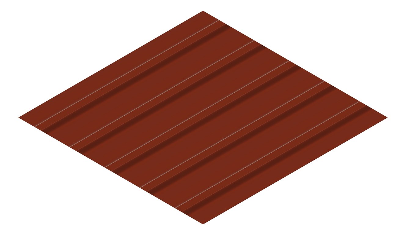 3D Presentation Image of Metal SheetCladding Fielders TL5 NSW VIC WA ManorRed
