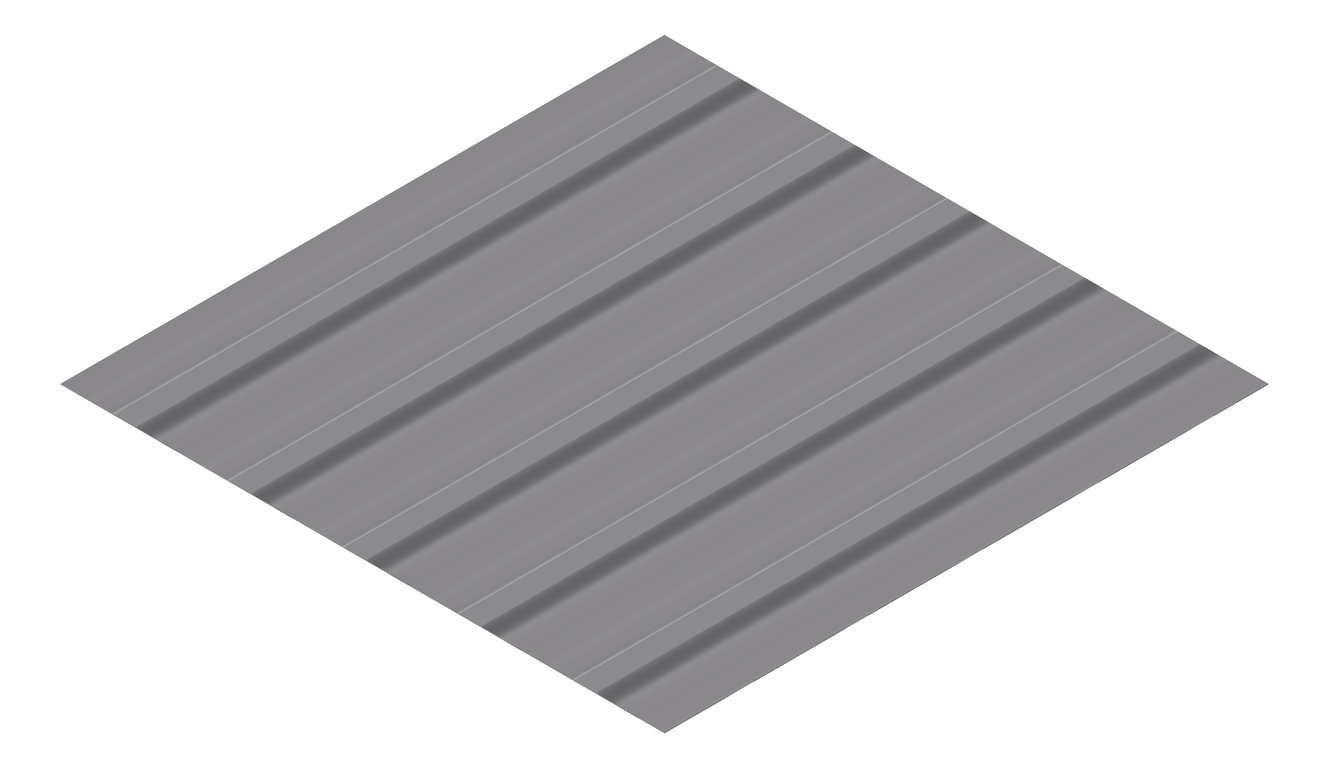 3D Presentation Image of Metal SheetCladding Fielders TL5 NT SA BasaltMatt