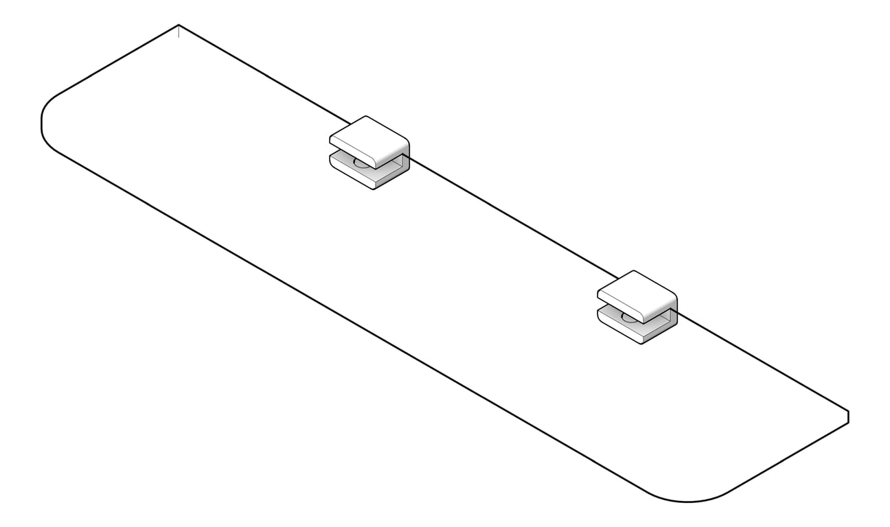 Navigate to Shelf SurfaceMount Fienza Tono Glass