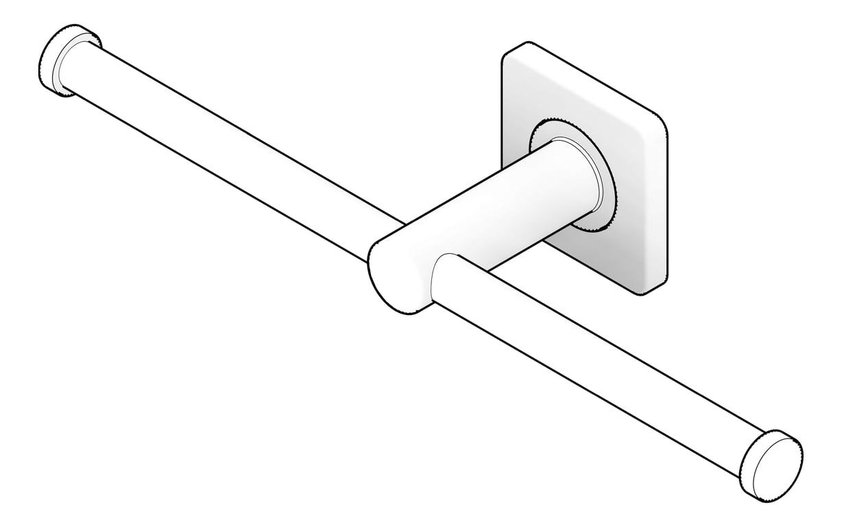 3D Documentation Image of ToiletRollHolder Double Fienza Sansa
