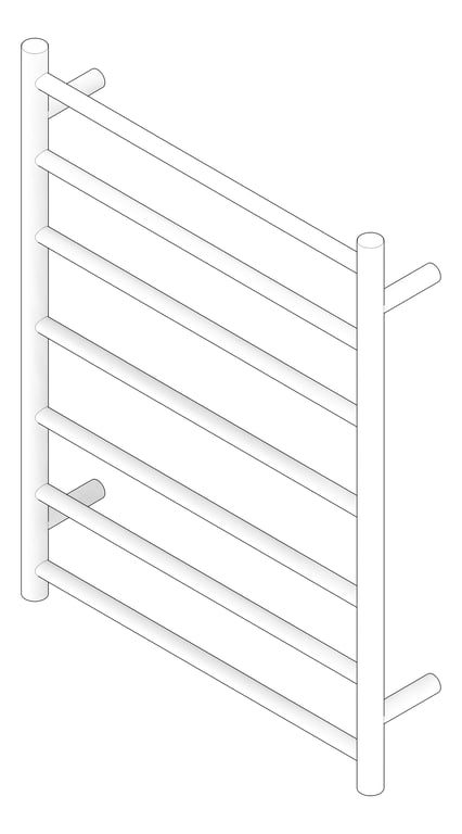 3D Documentation Image of TowelRail Heated Fienza Isabella 7Bars 600