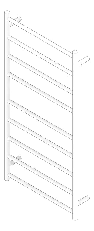 3D Documentation Image of TowelRail Heated Fienza Isabella 9Bars