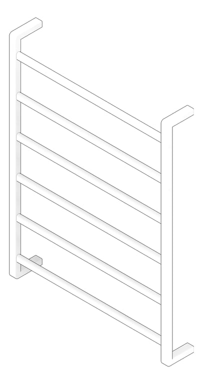 3D Documentation Image of TowelRail Heated Fienza Koko 6Bars