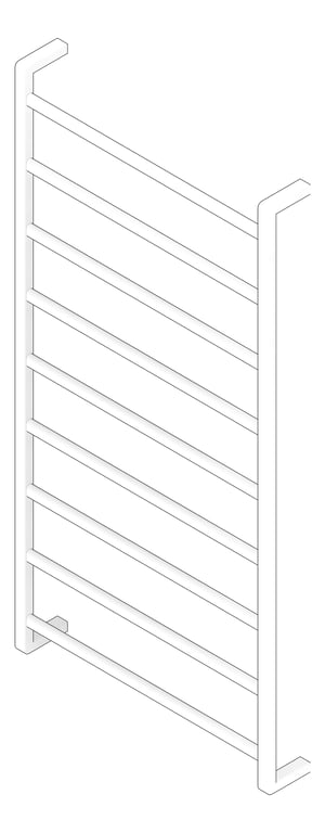 3D Documentation Image of TowelRail Heated Fienza Koko 9Bars