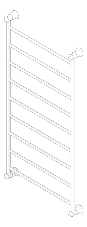 3D Documentation Image of TowelRail Heated Fienza Lilian 9Bars