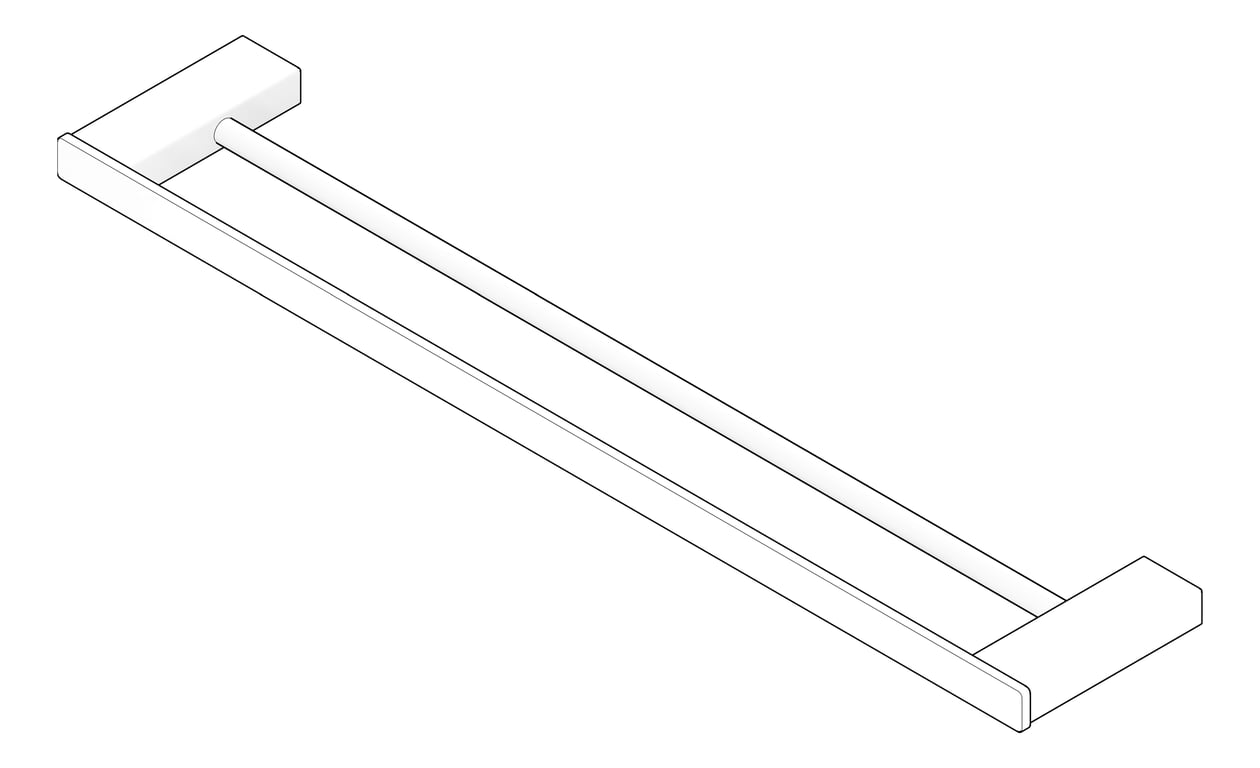 3D Documentation Image of TowelRail SurfaceMount Fienza Tono Double