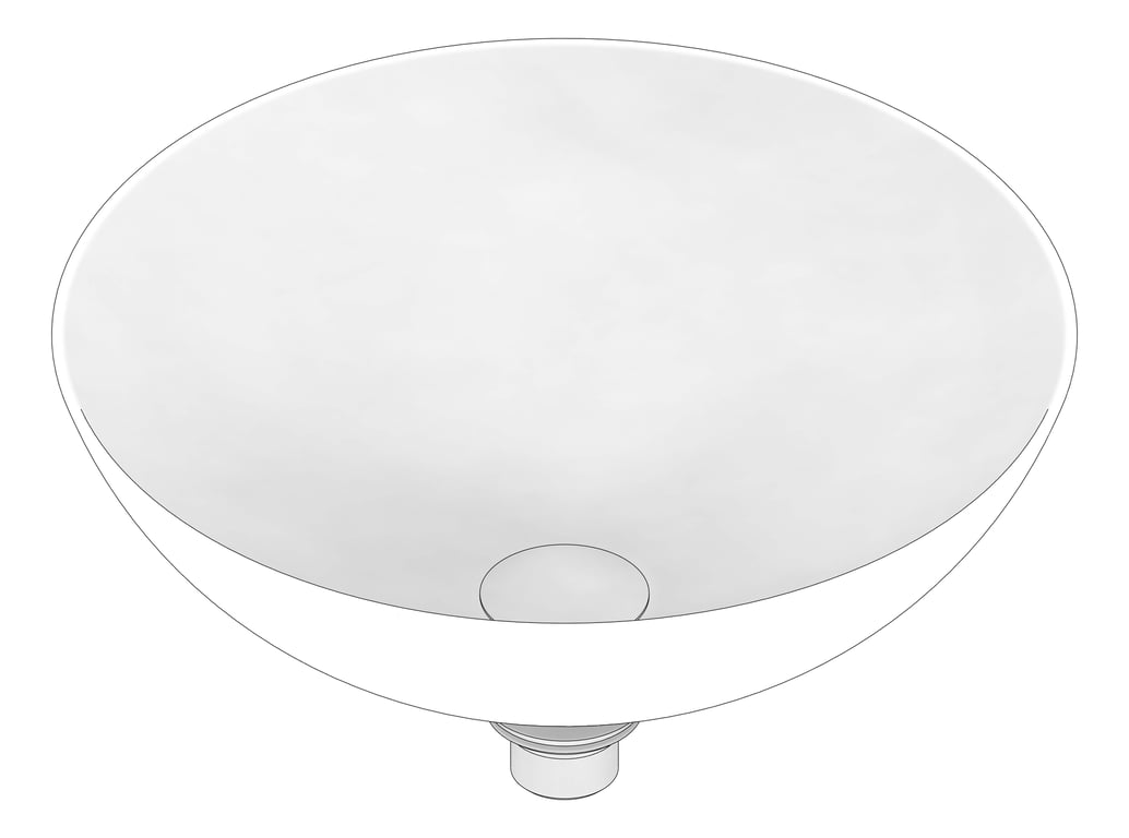 3D Documentation Image of Basin AboveCounter Fienza Aluca SlimEdge