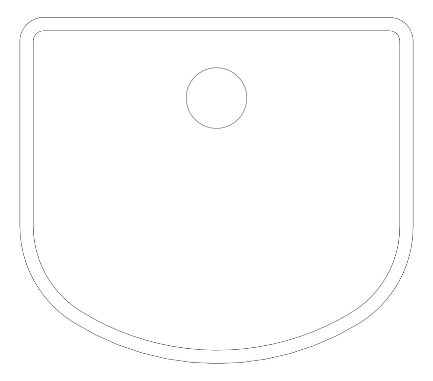 Plan Image of Basin AboveCounter Fienza Eleanor Arch