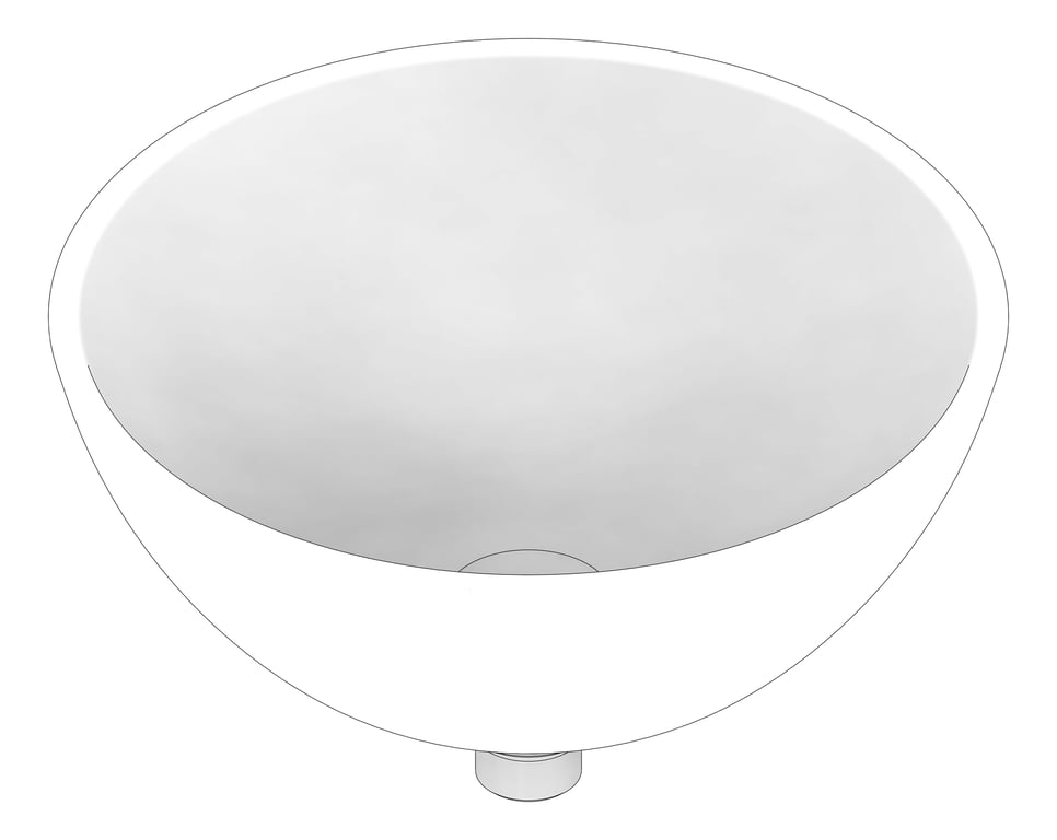 3D Documentation Image of Basin AboveCounter Fienza Lexy SolidSurface