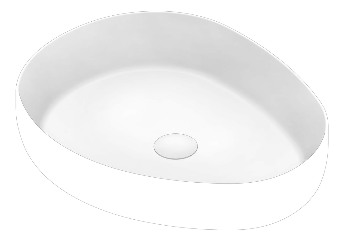 3D Documentation Image of Basin AboveCounter Fienza Pebble Medium