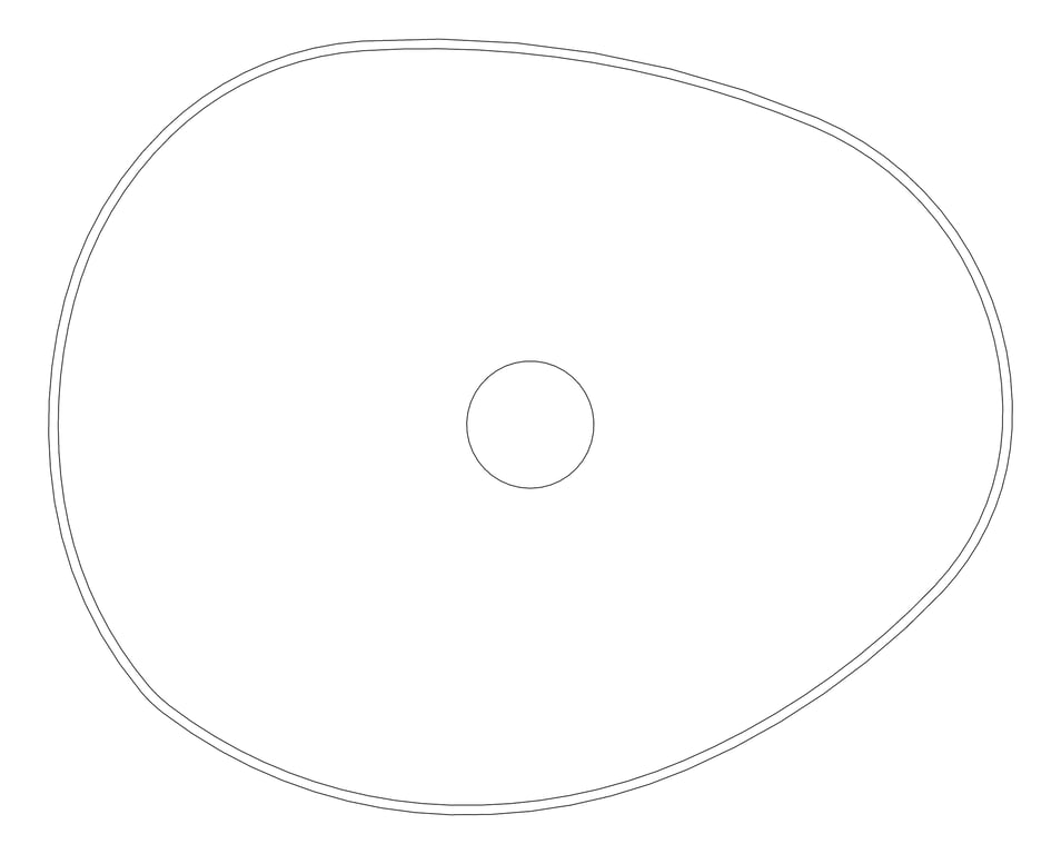 Plan Image of Basin AboveCounter Fienza Pebble Medium