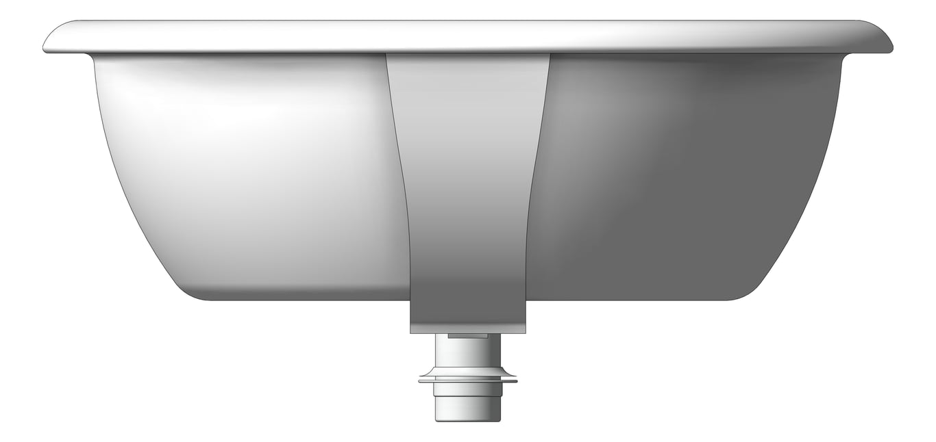 Front Image of Basin Inset Fienza Crystal