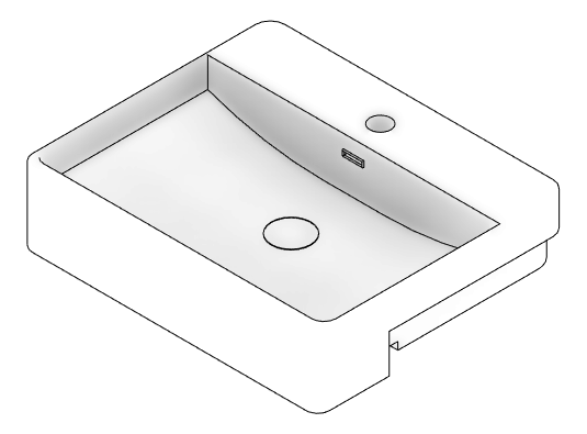 3D Documentation Image of Basin SemiRecessed Fienza Petra