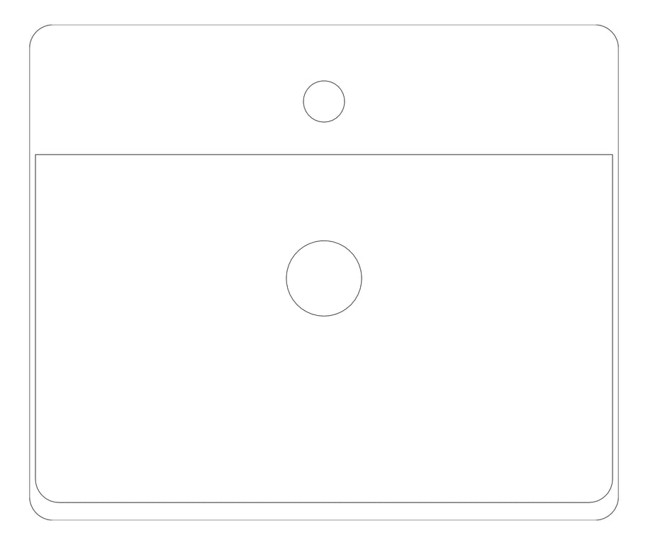 Plan Image of Basin SemiRecessed Fienza Petra